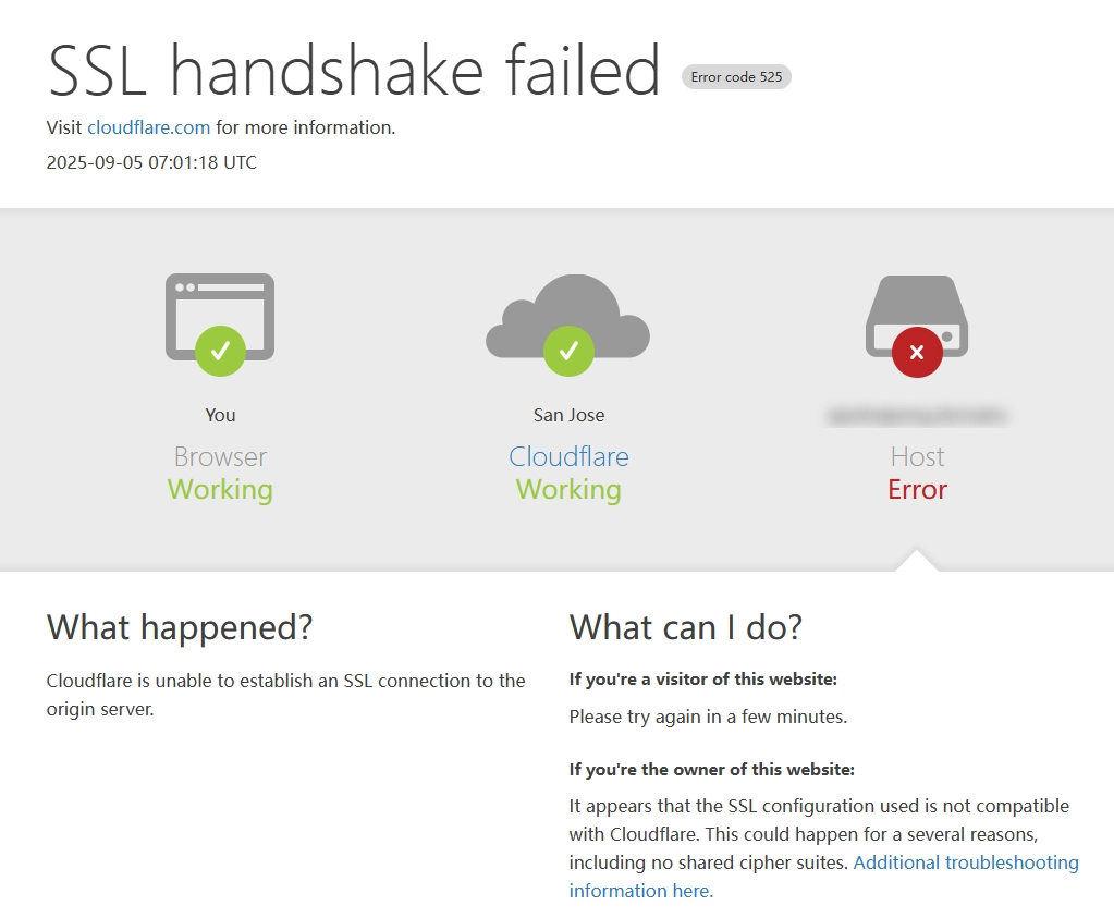 SSL handshake failed