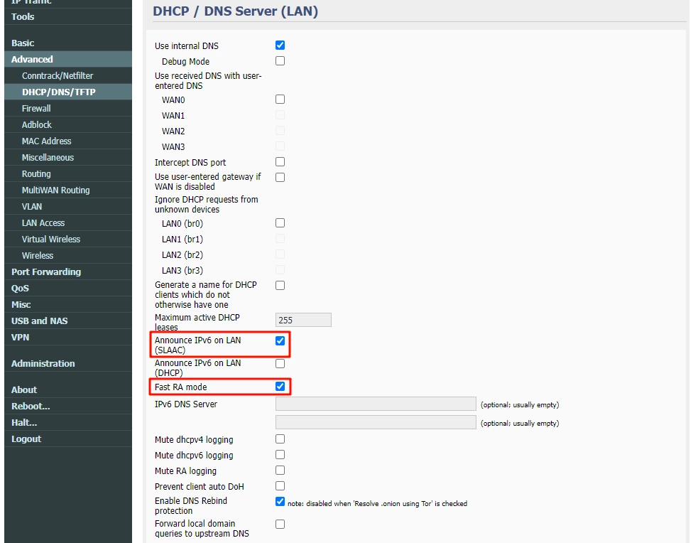 SLAAC 和 Fast RA mode
