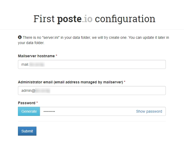 设置管理邮箱与密码